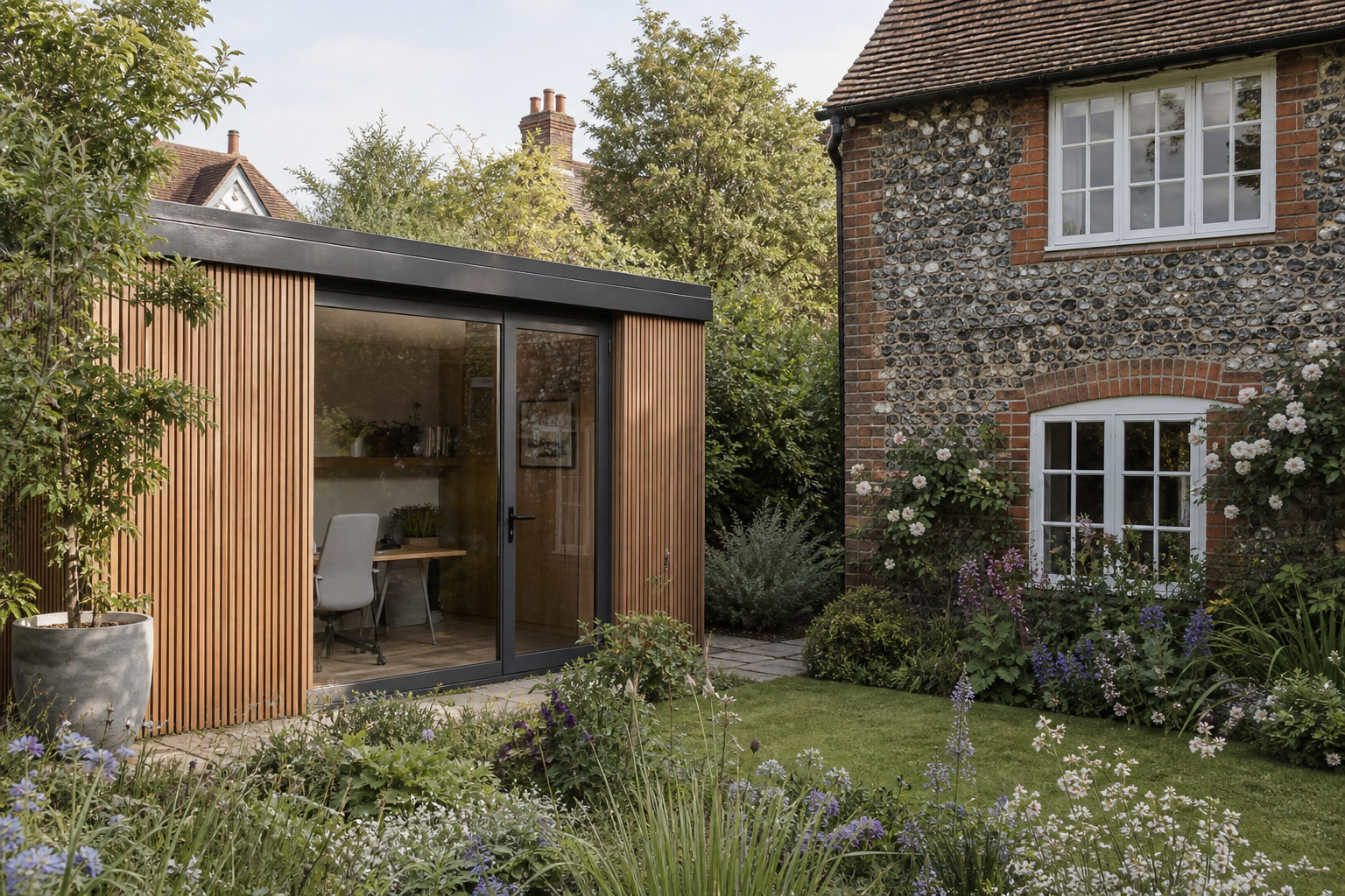 Bespoke garden room in a Bishop's Stortford garden
