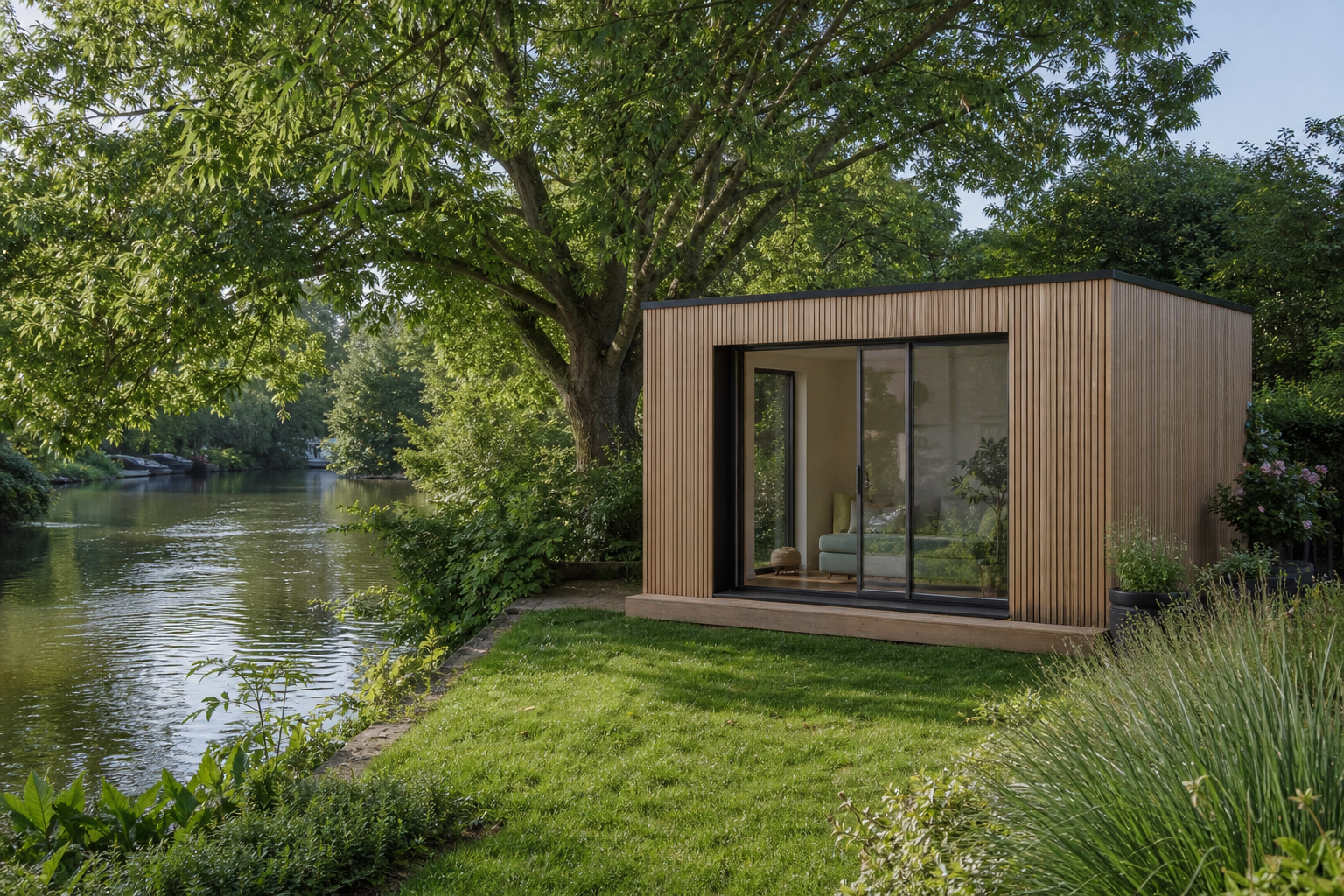 Bespoke garden room in a Broxbourne family garden