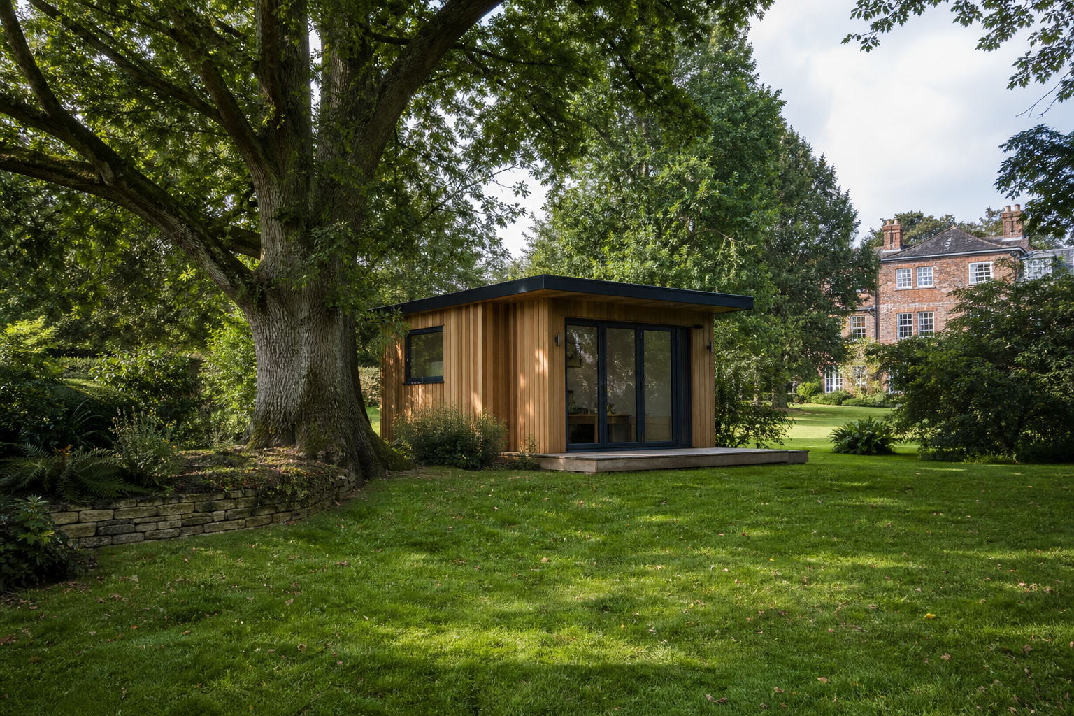 Bespoke garden studio in a Harpenden family garden