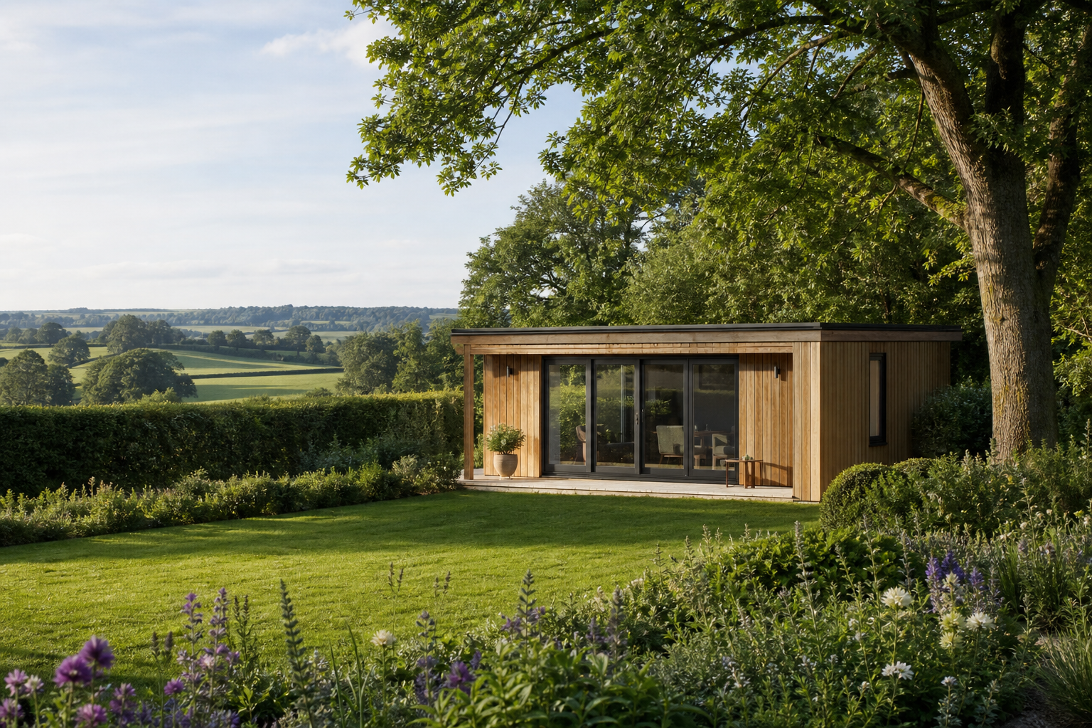 Bespoke garden room in a Hertfordshire garden
