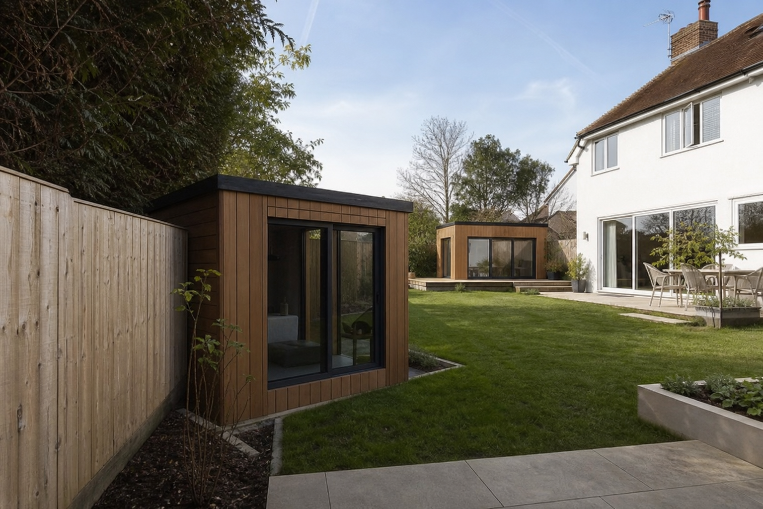 Well-designed garden room avoiding common design mistakes in Hertfordshire