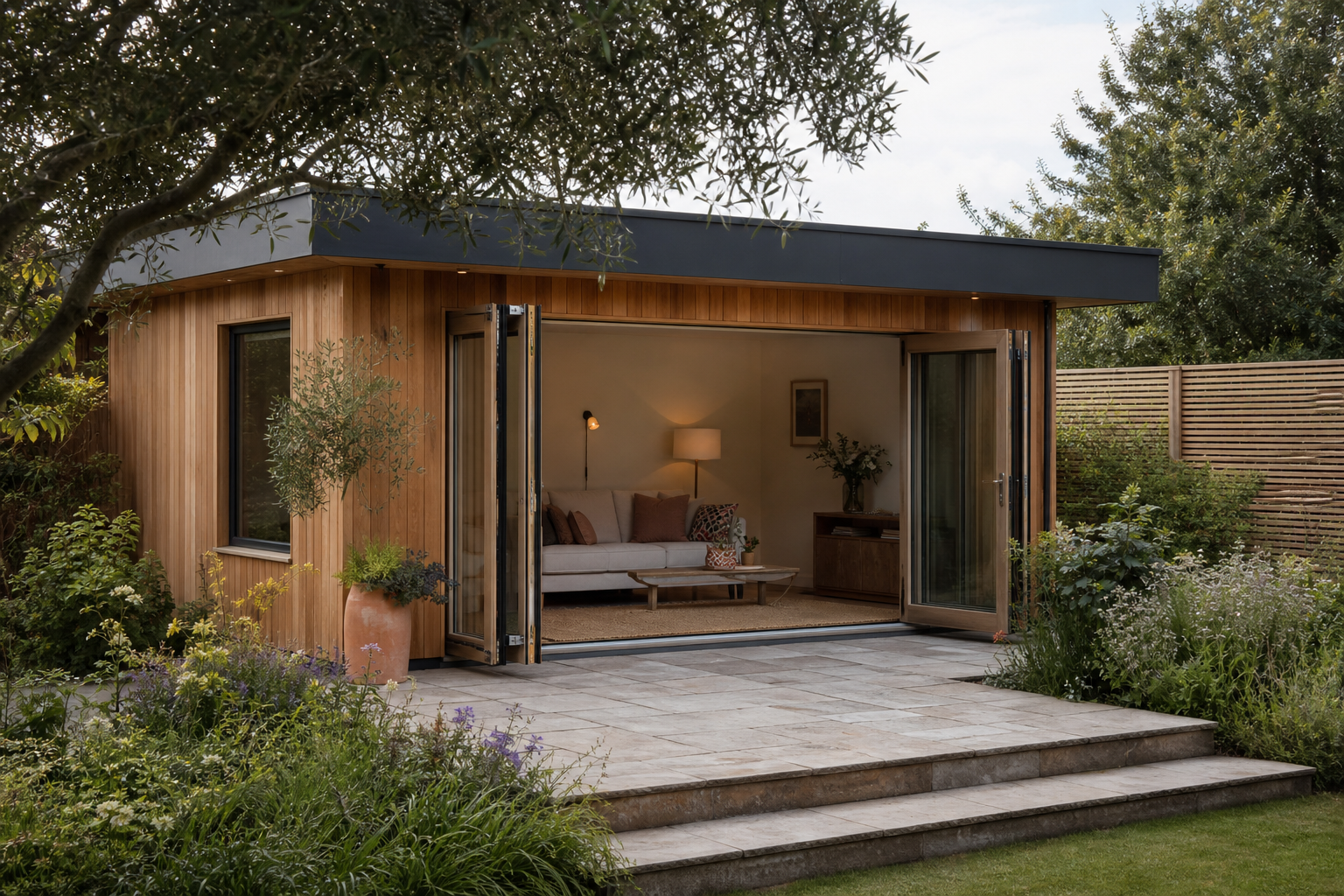 Bespoke garden annex in a Hertfordshire garden