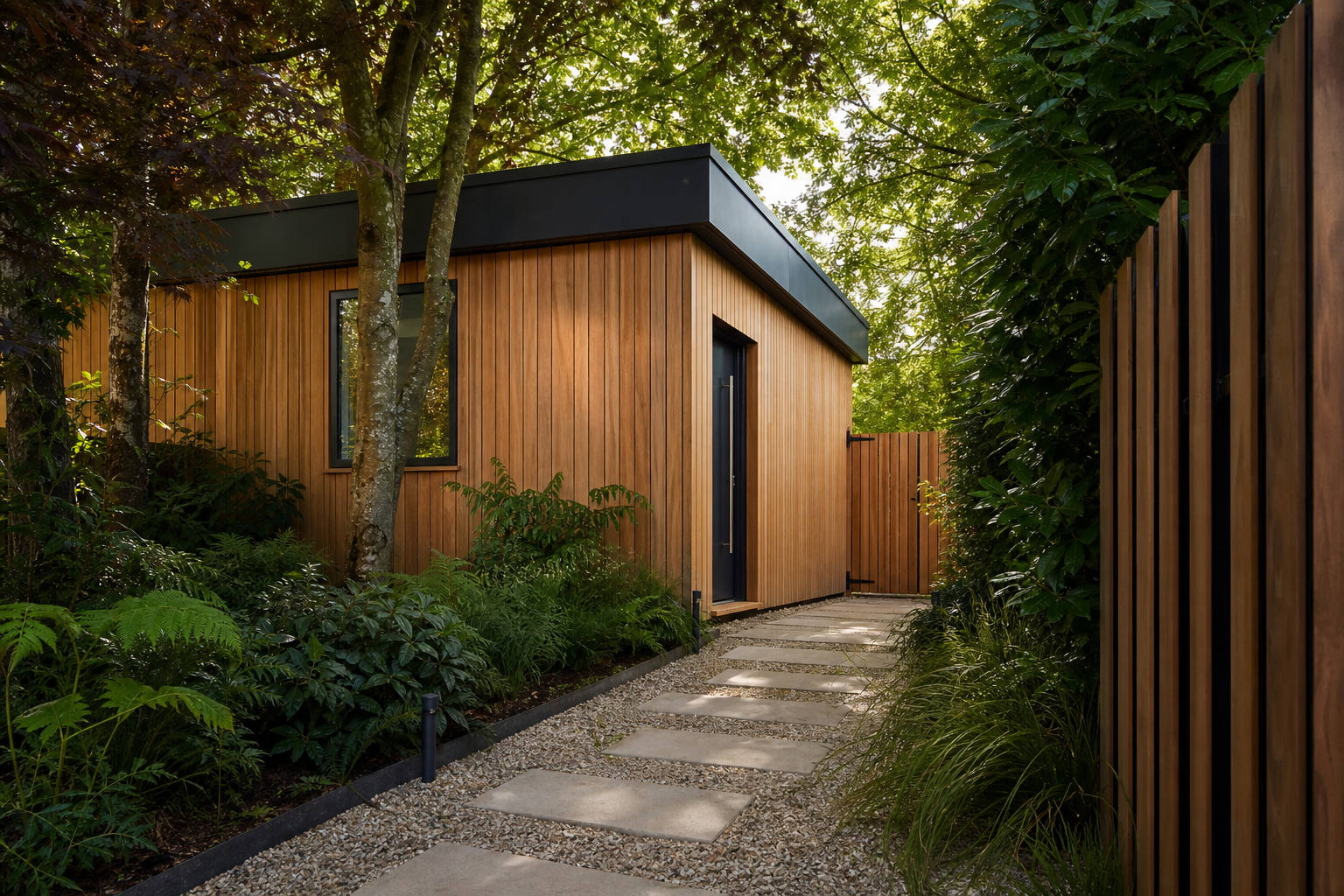 Opposite view showing private entrance and pathway