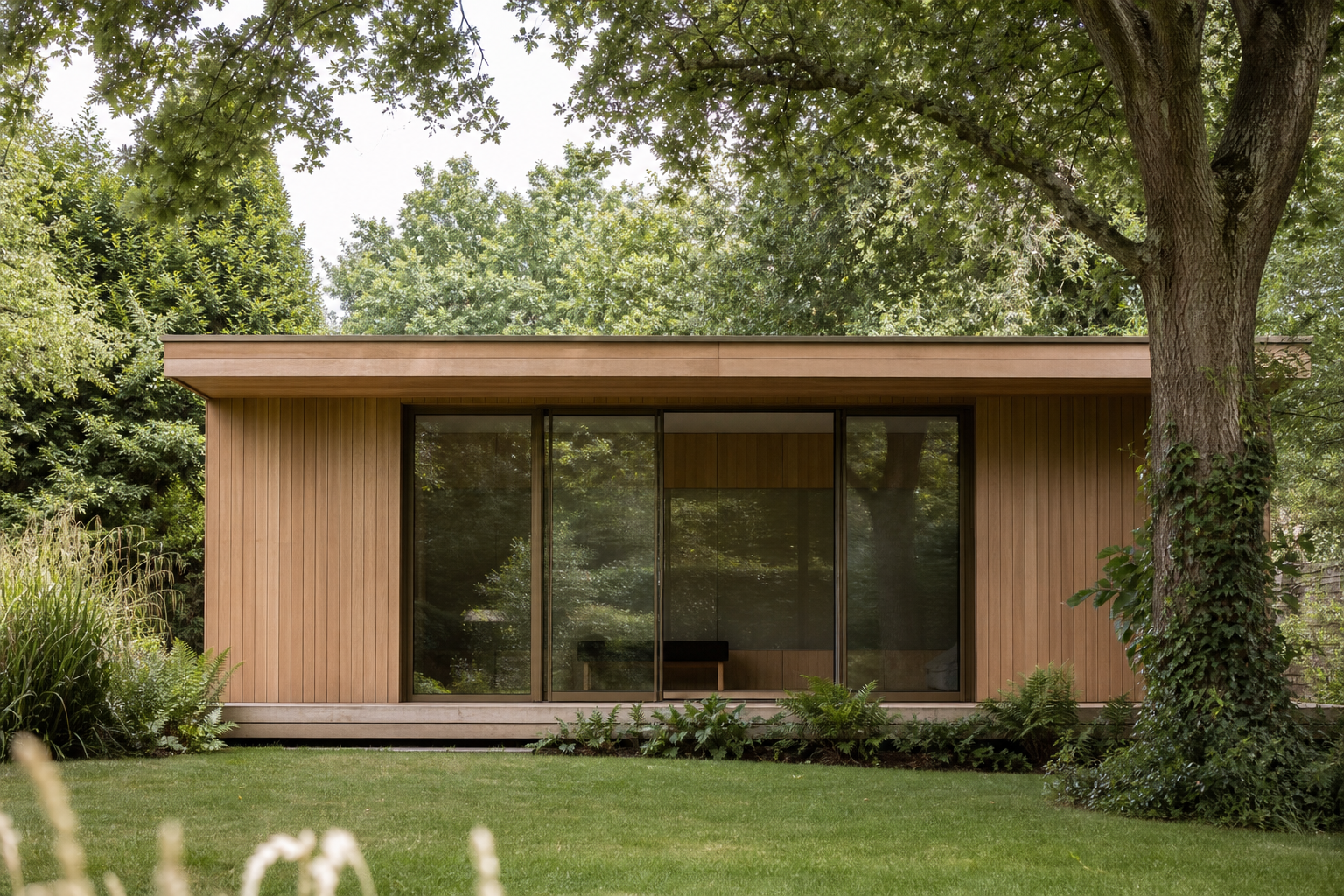 Opposite elevation of the garden studio