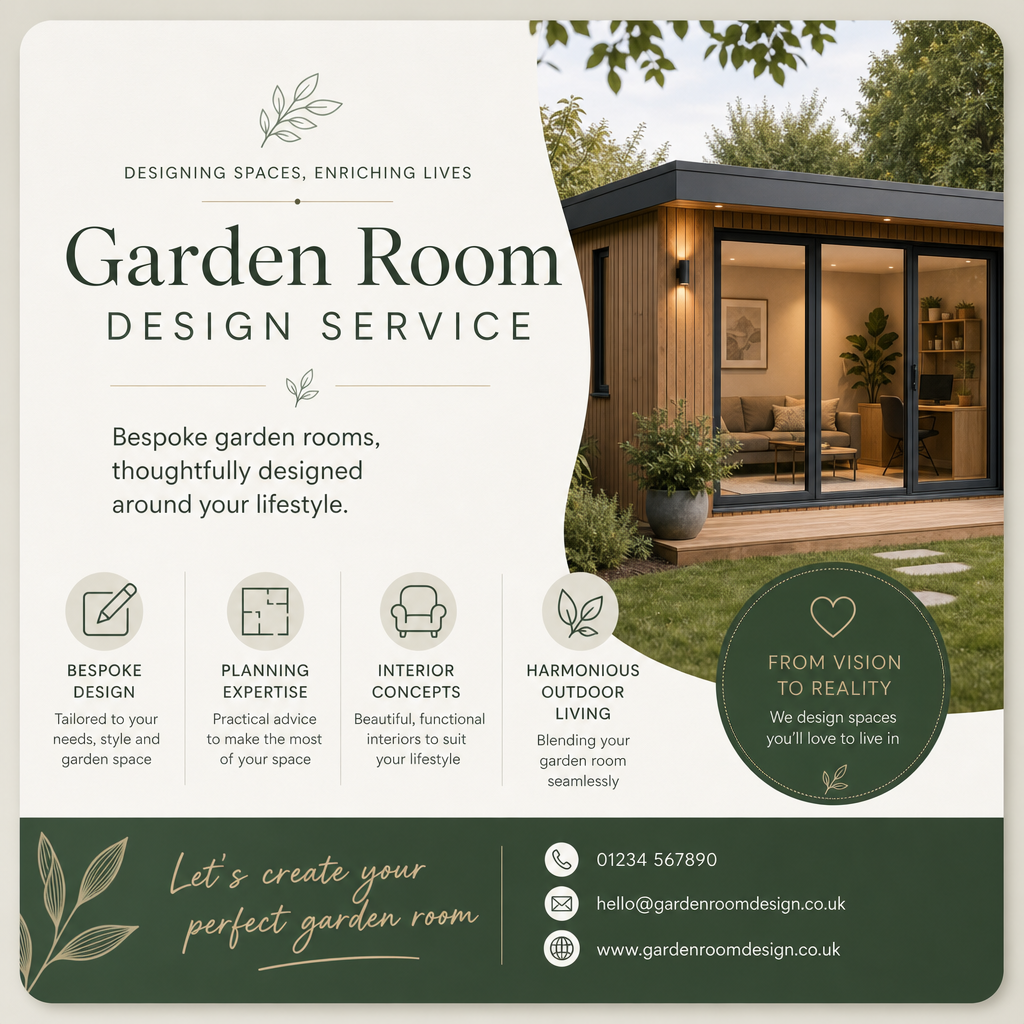 Bespoke garden room design consultation in a Hertfordshire garden
